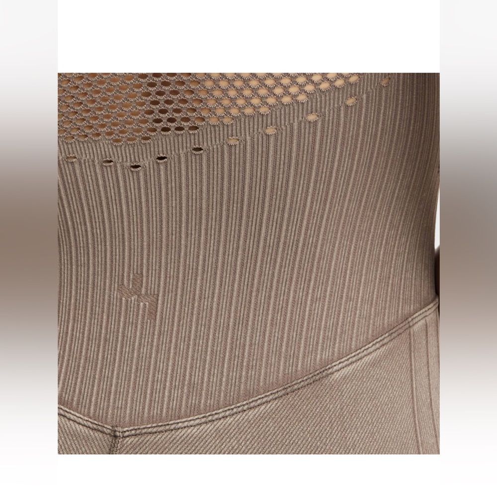 Taupe Seamless Short Active athletic workout Bodysuit, jumpsuit, onesie, romper - Picture 4 of 7
